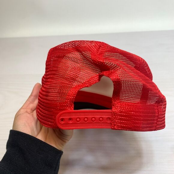 Limited Edition Raising Canes Arched Logo Foam Trucker Crew Hat - Picture 3 of 7